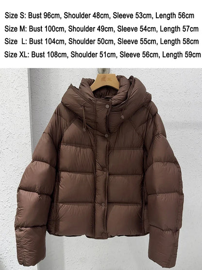 Women's padded quilted jacket with hood