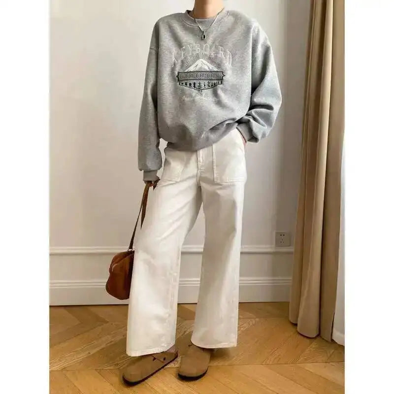 Unisex Sweatshirt Rundhalsausschnitt Print Rocky Mountains