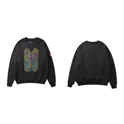 Unisex Sweatshirt Rundhals mit Grafikdruck Langarm