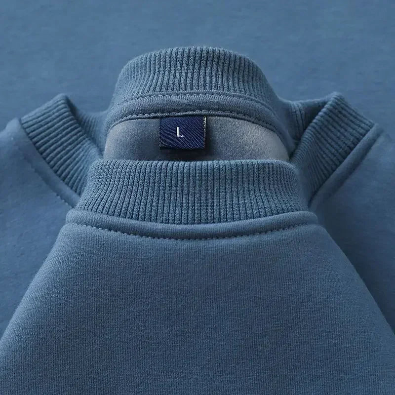 Unisex Long-Sleeve Crew-Neck Sweatshirt with Soft Fleece Lining