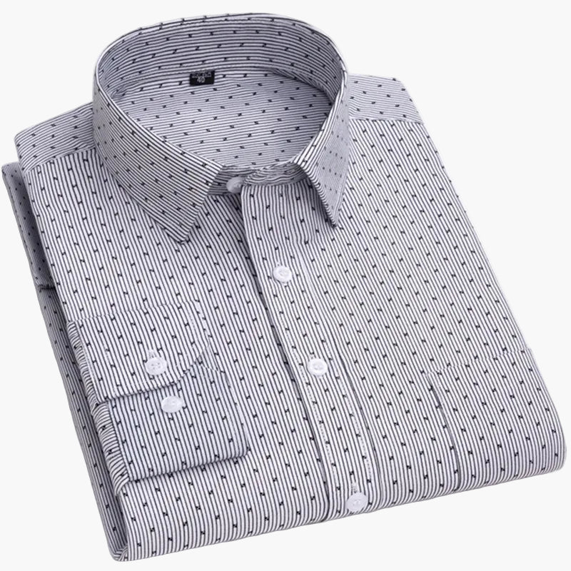 Men's Business Shirt with Stripes – Classic Style for Office & Everyday Use