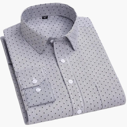 Men's Business Shirt with Stripes – Classic Style for Office & Everyday Use