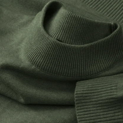 Strickpullover Rundhals Rippbündchen Uni Farbe – Weich & Bequem