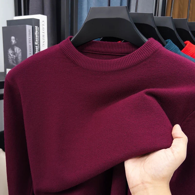 Unisex long-sleeve crew-neck sweater in various colors