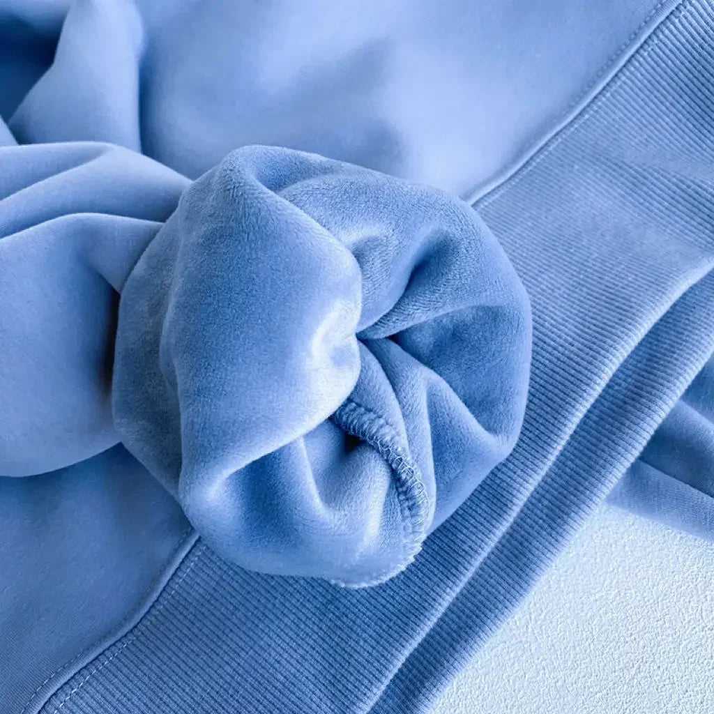 Unisex Long-Sleeve Crew-Neck Sweatshirt with Soft Fleece Lining