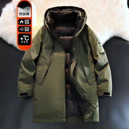 Unisex winter parka with hood - Warm-lined coat with zipper and pockets