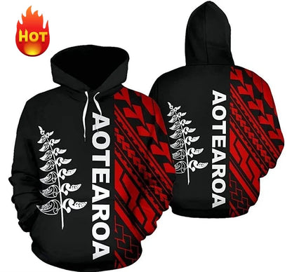 Unisex Hoodie with Hood, Tribal Turtle Pattern
