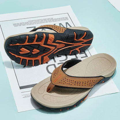 Herren Sportliche Zehentrenner Sandalen mit Fußgewölbestütze – Outdoor & Alltag Flip Flops