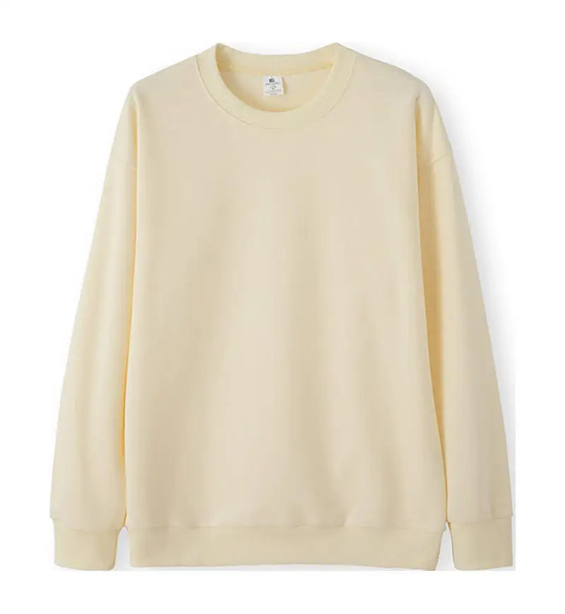 Unisex long-sleeve crew-neck basic sweater in various colors