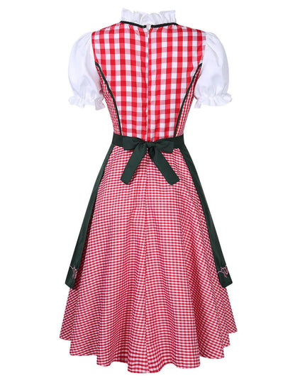 Traditional Women’s Checked Dirndl Dress