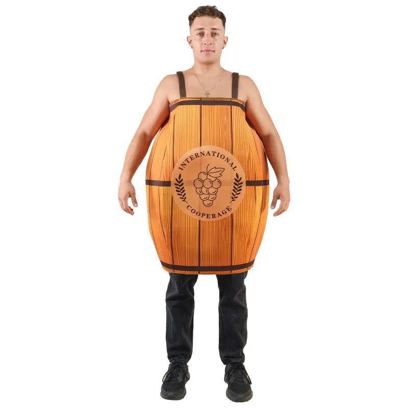 Barrel Costume Wine Barrel Outfit Unisex Party Carnival