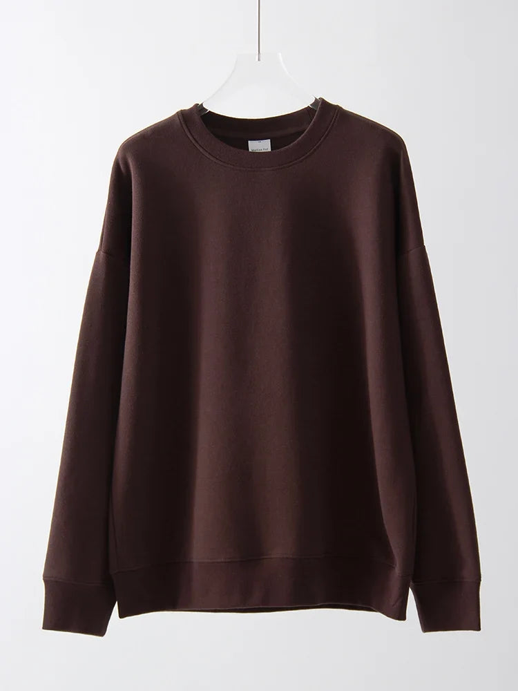 Unisex Basic Crew-Neck Long-Sleeve Sweatshirt Pullover in Various Colors