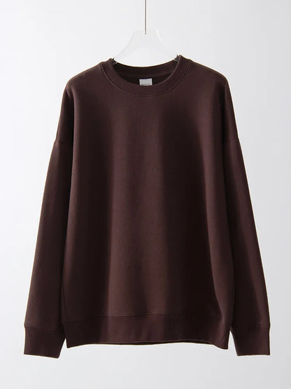 Unisex Basic Crew-Neck Long-Sleeve Sweatshirt Pullover in Various Colors