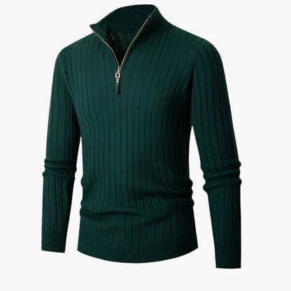 Men's Half-Zip Knit Sweater – Elegant Casual and Business Style