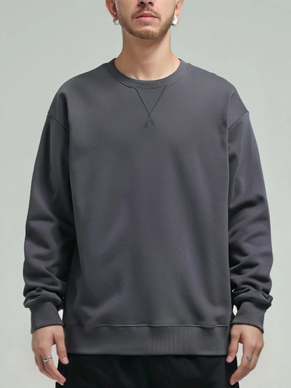 Unisex basic crew-neck sweatshirt gray