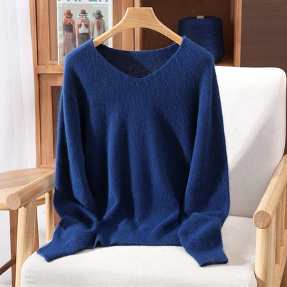 Soft V-Neck Long-Sleeve Sweater