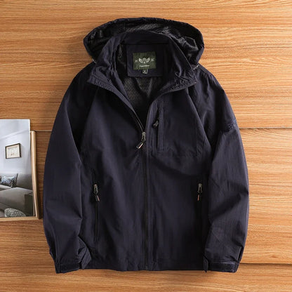Men's outdoor jacket with hood - windproof transitional jacket for men