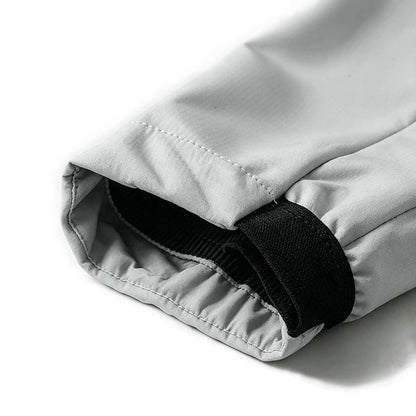 Unisex outdoor jacket with hood and zipper – water-repellent, windproof, warm