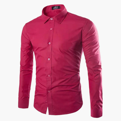 Men's Slim Fit Long Sleeve Business Casual Shirt – Modern Stylish Shirt for Office and Everyday Wear