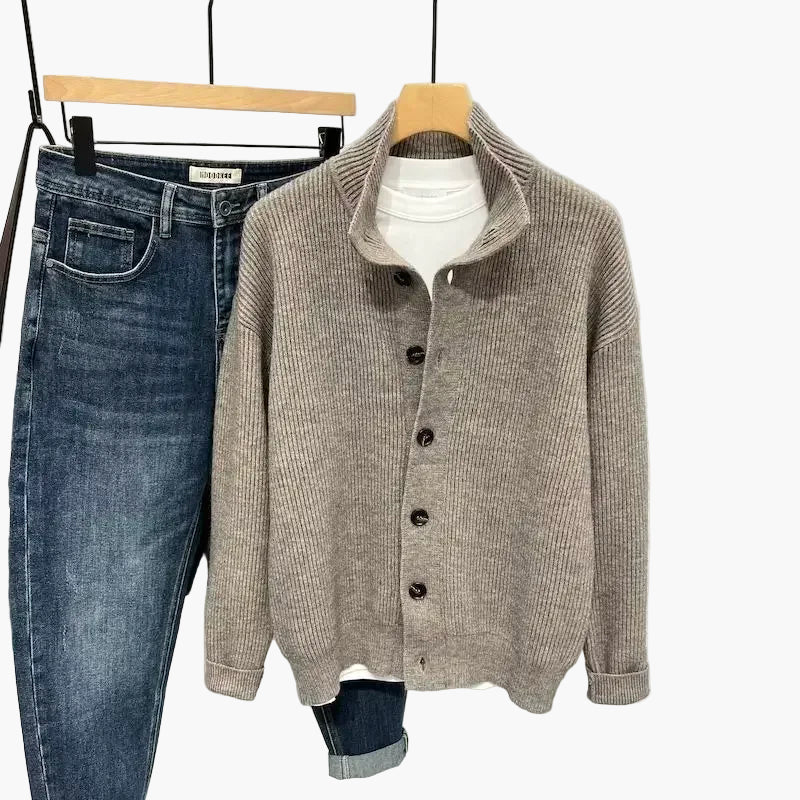 Herren Strickjacke im Freizeit-Stil – Lässiger Cardigan für Alltag und Büro