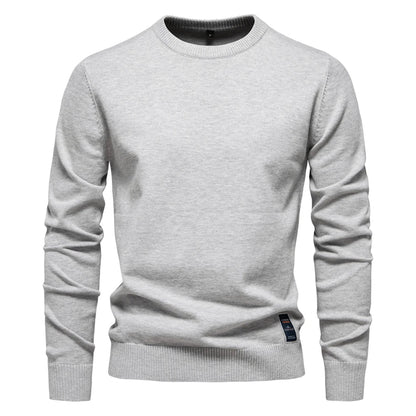 Herren Rundhals Pullover Langarm Basic Strickpullover