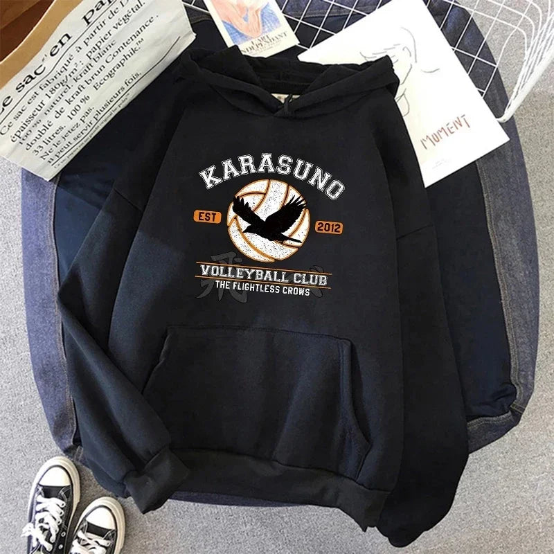 Hoodie with graphic print, long sleeves, hood, and kangaroo pocket