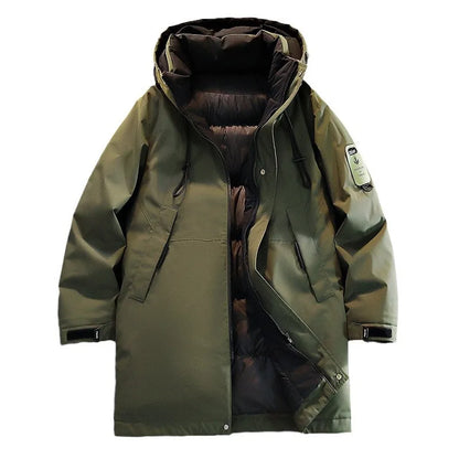 Unisex winter parka with hood - Warm-lined coat with zipper and pockets