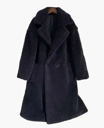 Damen Oversize Teddy Mantel – Modischer Winterstil für Alltag und Freizeit