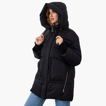 Damen Winter Steppjacke mit Kapuze – Lässige warme Outdoorjacke für Alltag und Freizeit