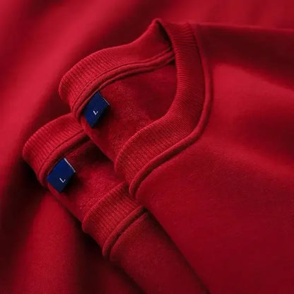 Unisex Long-Sleeve Crew-Neck Sweatshirt with Soft Fleece Lining