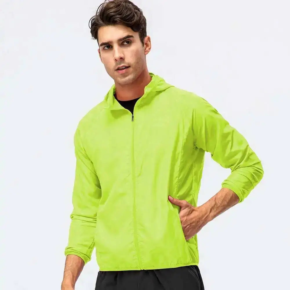Leichte Kapuzenjacke Windbreaker für Unisex mit Reißverschluss