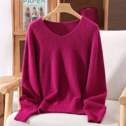 Soft V-Neck Long-Sleeve Sweater