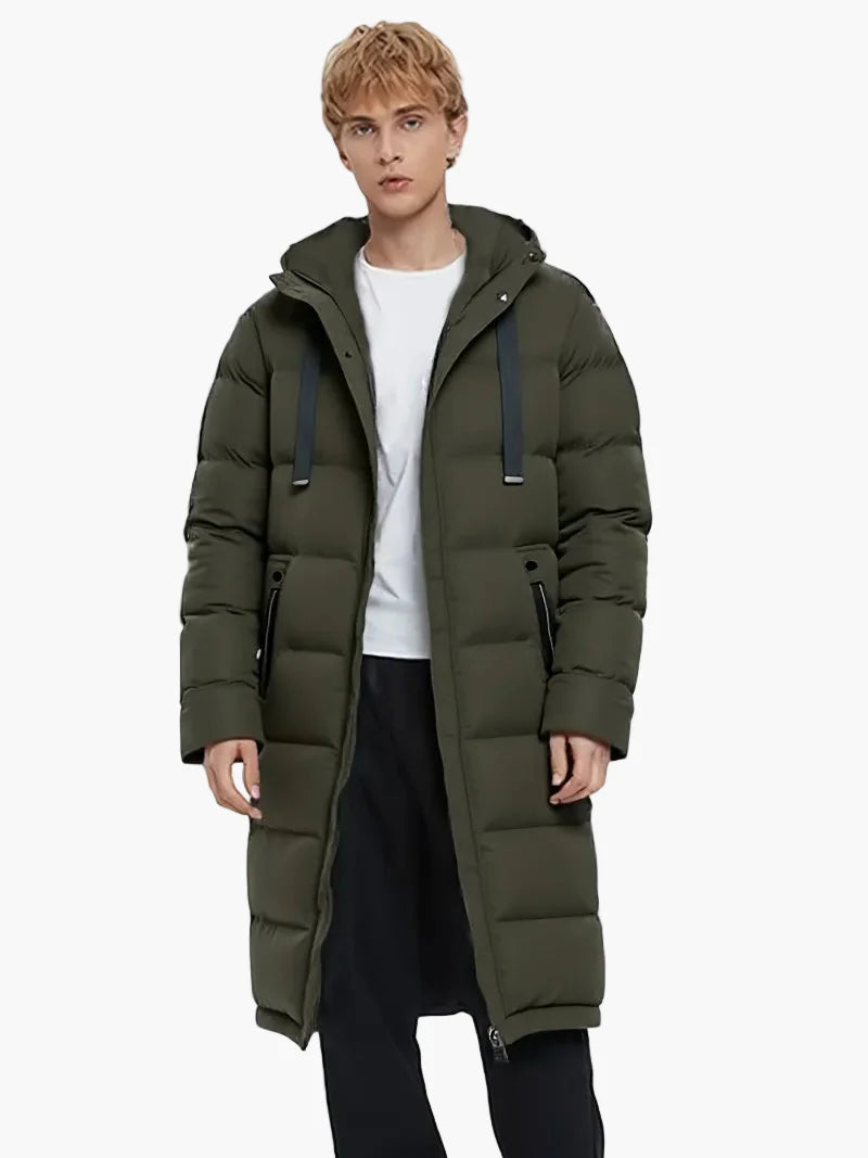 Herren Winter Steppmantel Lang – Lässiger Parka für Alltag & Outdoor