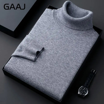 Men's turtleneck sweater long sleeve fine-knit sweater