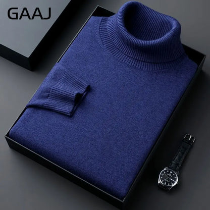Men's turtleneck sweater long sleeve fine-knit sweater