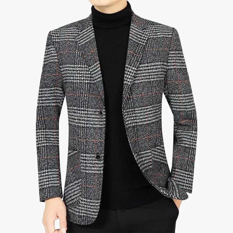 Men's Checked Blazer in Classic Style – Elegant Blazer for Business and Leisure