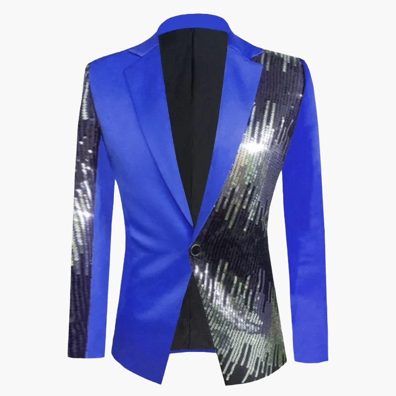 Men's Blazer Modern Glitter Design for Party and Stage – Elegant Single-Breasted Blazer