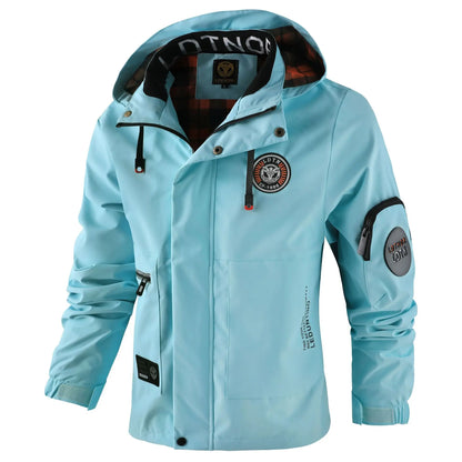 Herren Winterjacke mit Kapuze Winddicht Warm Gefüttert Mehreren Taschen