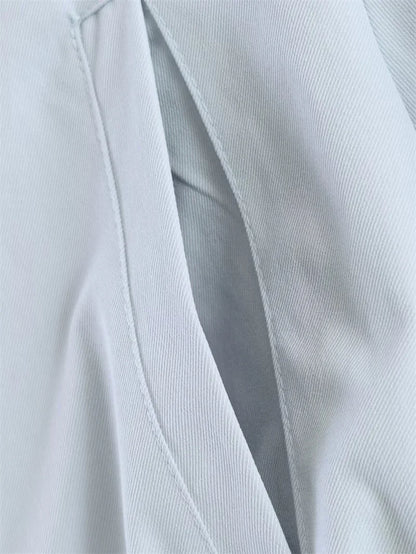 Women's Jacket with Stand Collar and Drawstring Waist