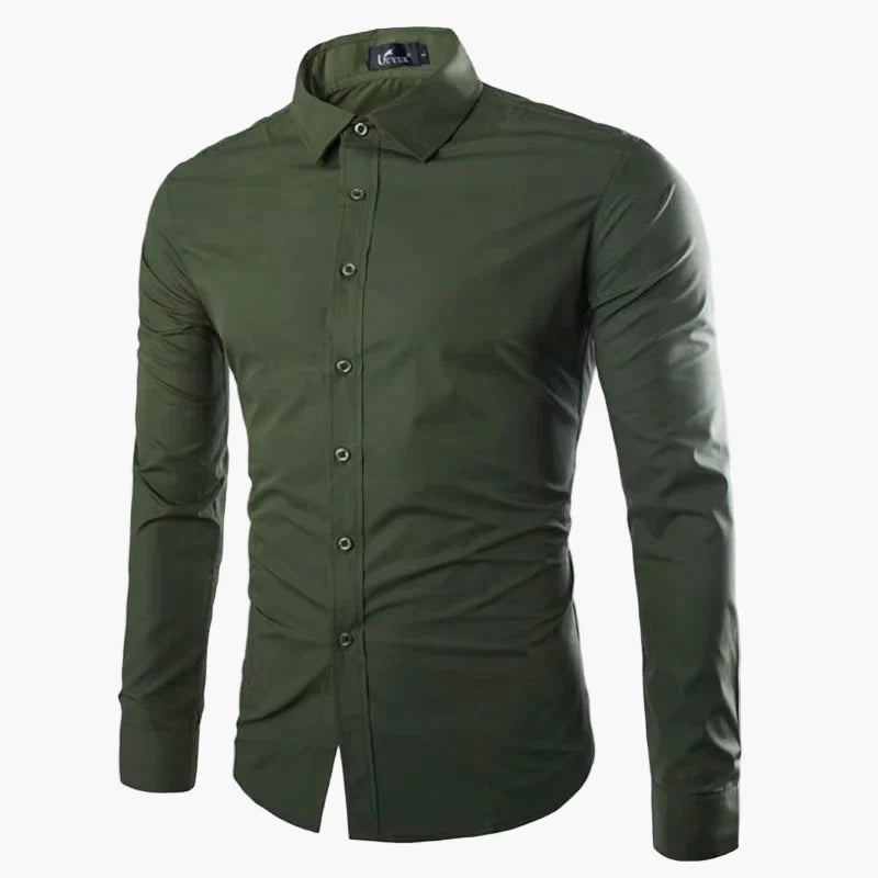 Men's Slim Fit Long Sleeve Business Casual Shirt – Modern Stylish Shirt for Office and Everyday Wear