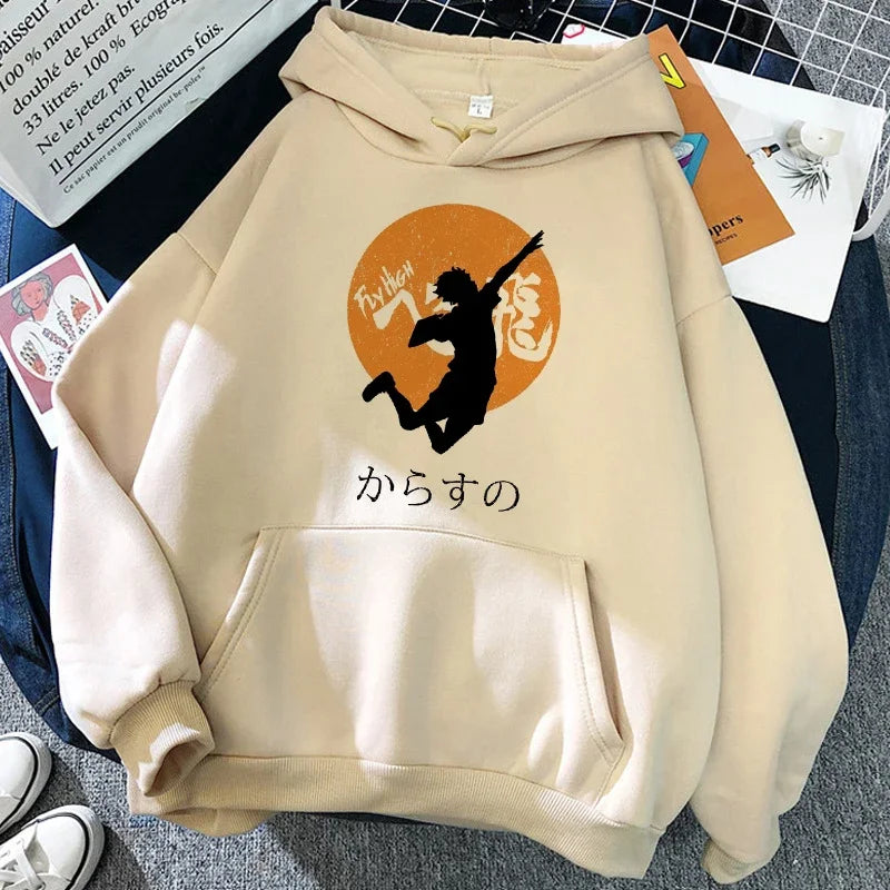 Hoodie with graphic print, long sleeves, hood, and kangaroo pocket