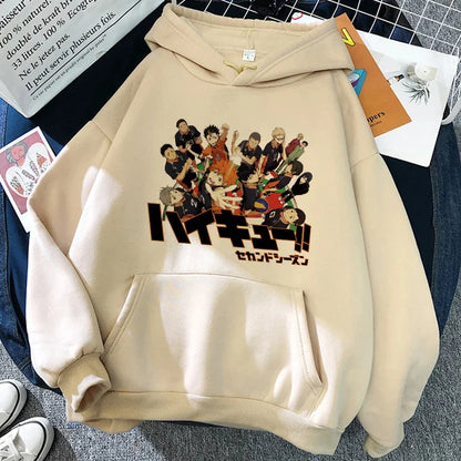 Hoodie with graphic print, long sleeves, hood, and kangaroo pocket