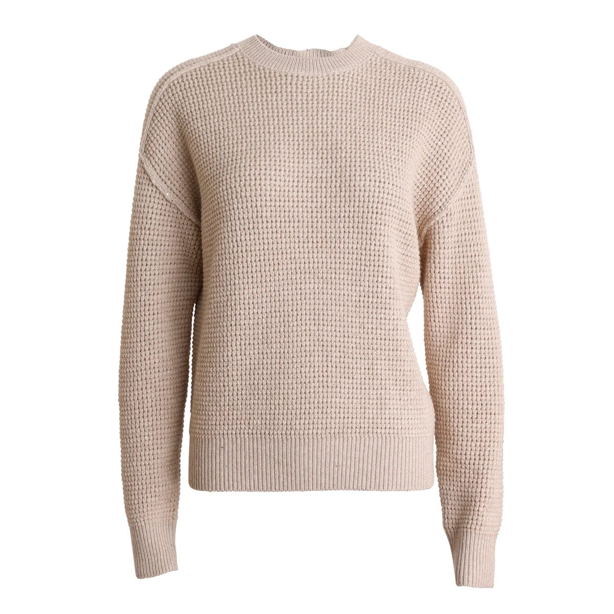 Women's crew-neck long-sleeve chunky knit sweater