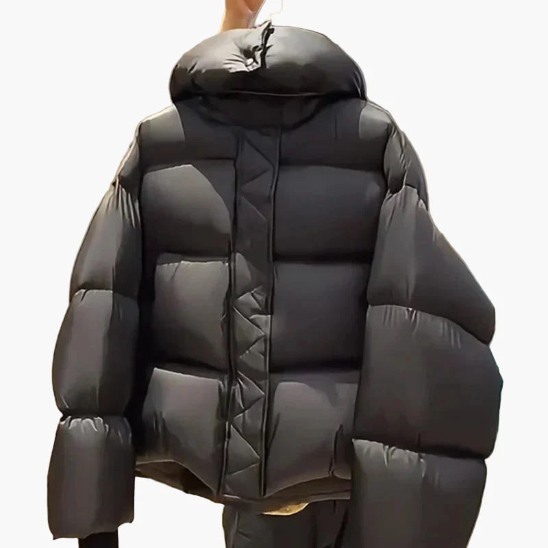 Men's Oversized Puffer Jacket – Urban Winter Streetwear Quilted Jacket with Hood