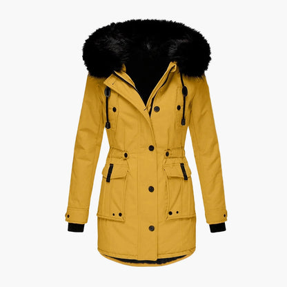 Damen Wintermantel mit Kapuze – Vintage Stil, Plus Size, Langer Parka für Alltag und Freizeit