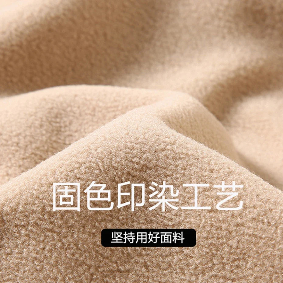 Unisex fleece vest with stand-up collar zipper beige