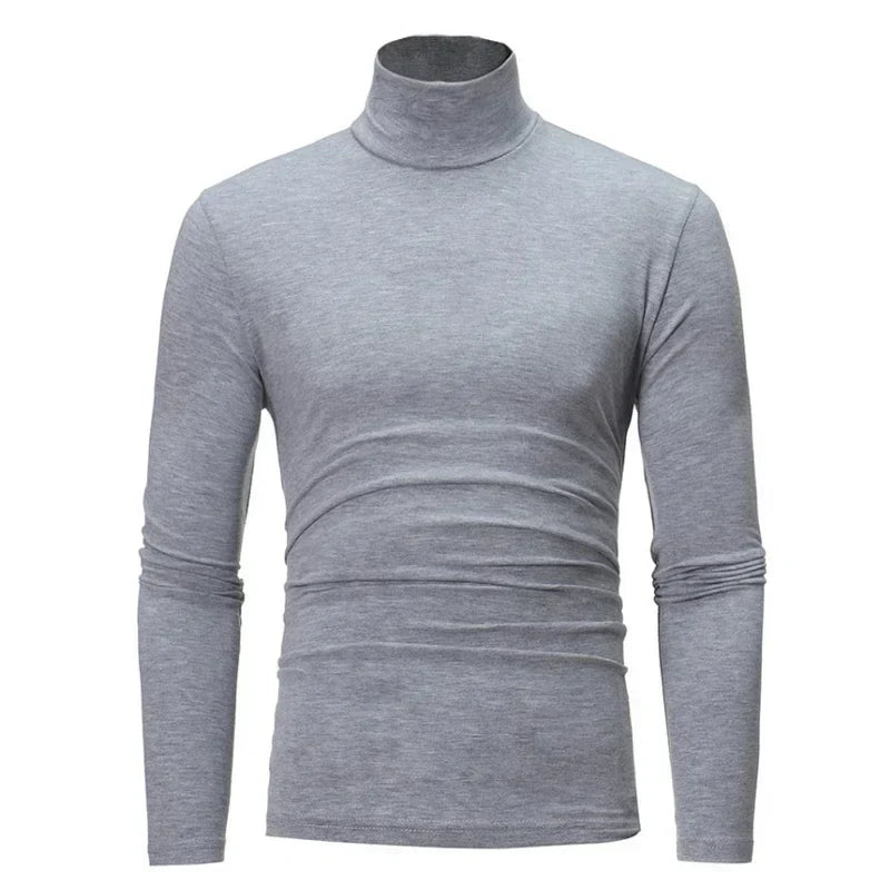 Men's turtleneck sweater long sleeve slim fit