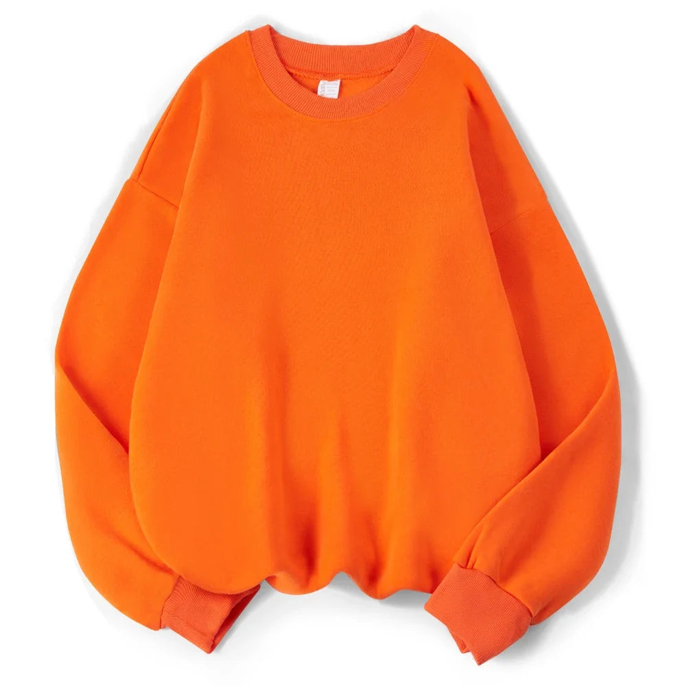 Oversized Sweatshirt Rundhals Langarm Pullover Damen Freizeit