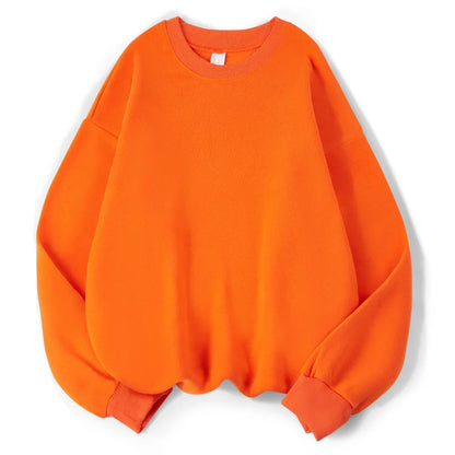 Oversized Sweatshirt Rundhals Langarm Pullover Damen Freizeit