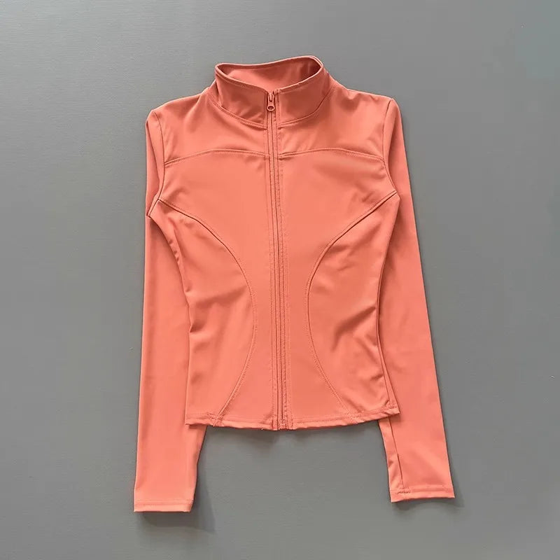 Damen Sportjacke mit Stehkragen & Reißverschluss
